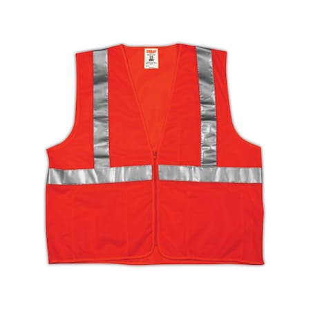 Tingley Hi-Vis Safety Vest S, M Class 2 , Zipper 4 Pockets V70639.S-M